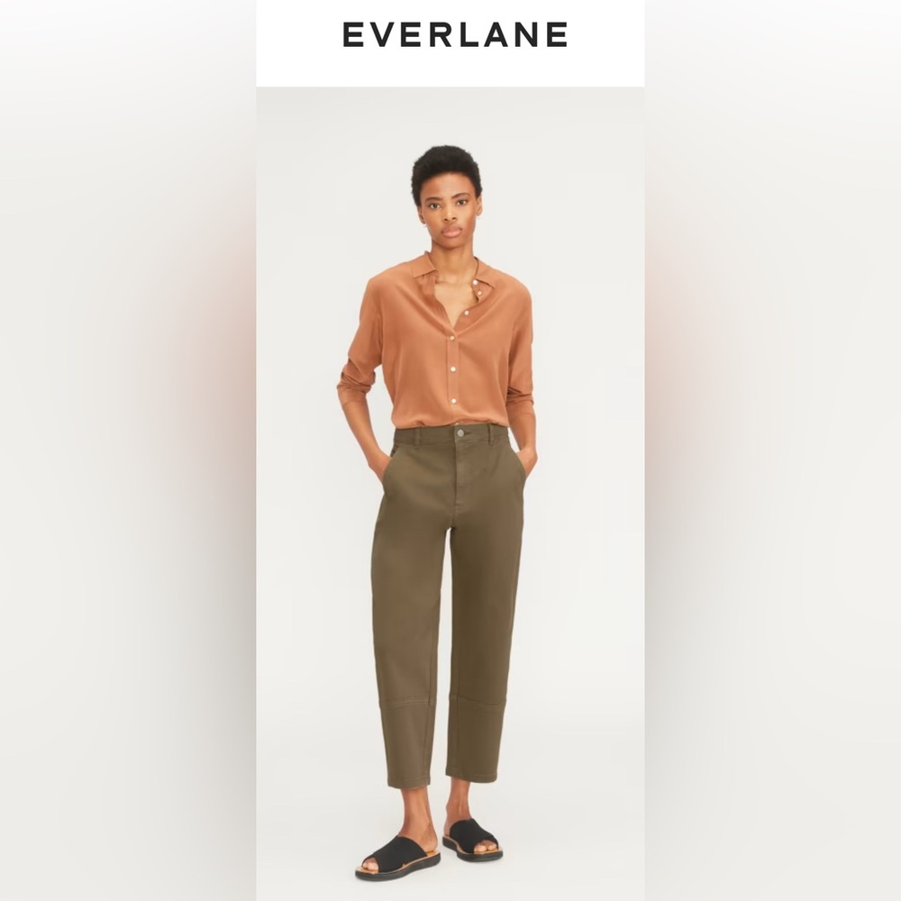 Everlane Utility Barrel Pant Dark Moss Size 14